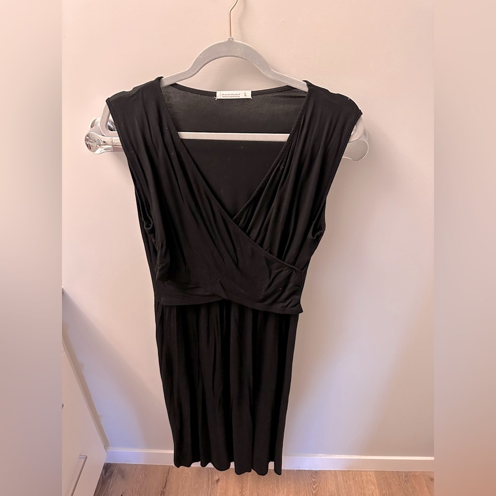 BLACK MATERNITY /NURSING DRESS